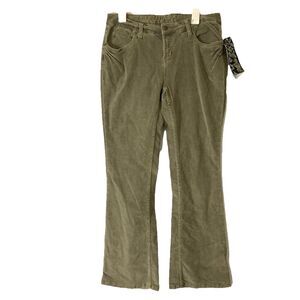 Vtg Squeeze Jeans Womens 13 / 14 Corduroy Pants Olive Green Flare‎ 90s Y2K NEW